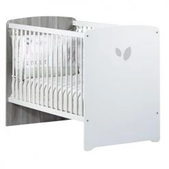 BabyPrice Lits Bébé Lit Bébé 120x60 Sérigraphié En Bois Gris