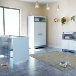 AT4 Lits Bébé Lit Bébé 60x120 Blanc Et Bleu 11 AT4 Lits Bébé Lit Bébé 60x120 Blanc Et Bleu -Lits bébé Soldes lit bebe 60x120 blanc et bleu 3