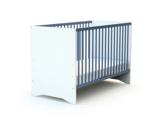 AT4 Lits Bébé Lit Bébé 60x120 Blanc Et Bleu 3 AT4 Lits Bébé Lit Bébé 60x120 Blanc Et Bleu