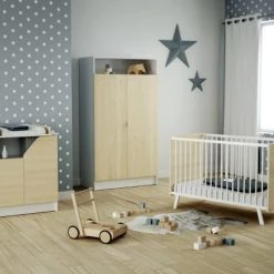 Lits bébé Soldes -Lits bébé Soldes lit bebe 60x120 blanc et bouleau 1