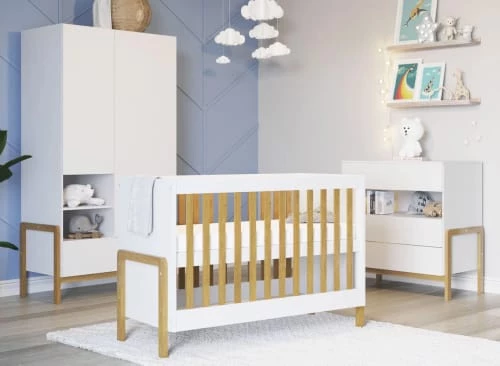 Nateo Concept Lits Bébé Lit Bébé 60x120 Blanc Et Chêne 5 Nateo Concept Lits Bébé Lit Bébé 60x120 Blanc Et Chêne – Image 3