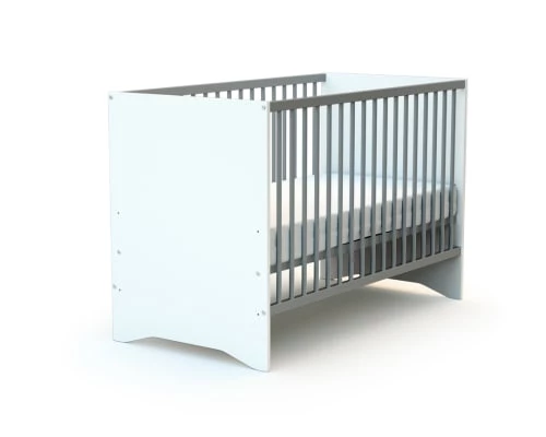 AT4 Lits Bébé Lit Bébé 60x120 Blanc Et Gris 5 AT4 Lits Bébé Lit Bébé 60x120 Blanc Et Gris – Image 3