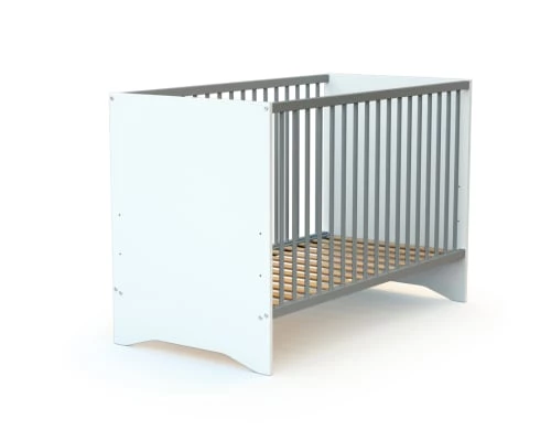 AT4 Lits Bébé Lit Bébé 60x120 Blanc Et Gris 7 AT4 Lits Bébé Lit Bébé 60x120 Blanc Et Gris – Image 5
