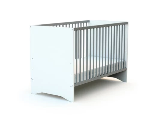 AT4 Lits Bébé Lit Bébé 60x120 Blanc Et Gris 3 AT4 Lits Bébé Lit Bébé 60x120 Blanc Et Gris