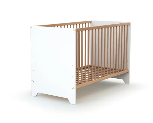 AT4 Lits Bébé Lit Bébé 60x120 Blanc Et Hêtre Verni 6 AT4 Lits Bébé Lit Bébé 60x120 Blanc Et Hêtre Verni – Image 4