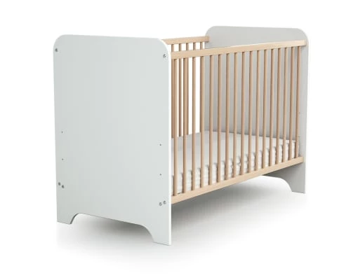 AT4 Lits Bébé Lit Bébé 60x120 Blanc Et Hêtre Verni 3 AT4 Lits Bébé Lit Bébé 60x120 Blanc Et Hêtre Verni