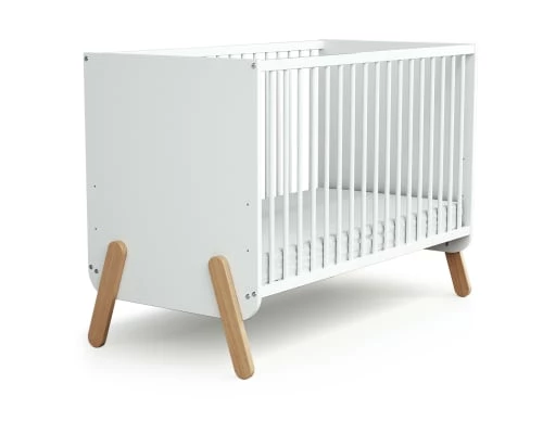 AT4 Lits Bébé Lit Bébé 60x120 Blanc Et Hêtre 3 AT4 Lits Bébé Lit Bébé 60x120 Blanc Et Hêtre