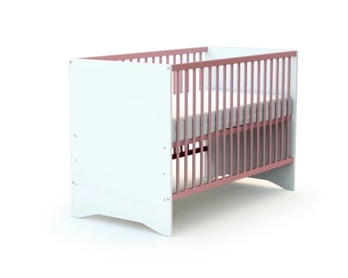 AT4 Lits Bébé Lit Bébé 60x120 Blanc Et Rose 4 AT4 Lits Bébé Lit Bébé 60x120 Blanc Et Rose – Image 2