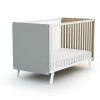 AT4 Lits Bébé Lit Bébé 60x120 Blanc, Gris Et Chêne -Lits bébé Soldes lit bebe 60x120 blanc gris et chene 2