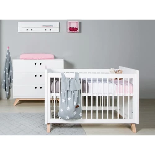 Bopita Lits Bébé Lit Bébé 60x120 Blanc Naturel 6 Bopita Lits Bébé Lit Bébé 60x120 Blanc Naturel – Image 4