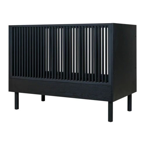 Lignea Kids Lits Bébé Lit Bébé 60x120 Cm Bois Noir 4 Lignea Kids Lits Bébé Lit Bébé 60x120 Cm Bois Noir – Image 2