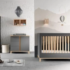 Vox Lits Bébé Lit Bébé 60x120 Gris -Lits bébé Soldes lit bebe 60x120 gris 9
