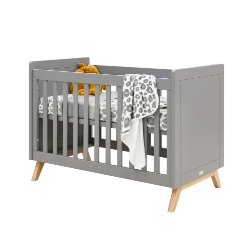 Bopita Lits Bébé Lit Bébé 60x120 Gris Naturel Naturel 5 Bopita Lits Bébé Lit Bébé 60x120 Gris Naturel Naturel – Image 3