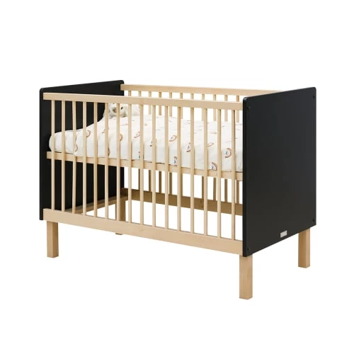 Bopita Lits Bébé Lit Bébé 60x120 Noir Mat Naturel 4 Bopita Lits Bébé Lit Bébé 60x120 Noir Mat Naturel – Image 2