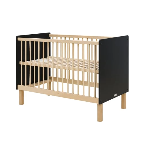 Bopita Lits Bébé Lit Bébé 60x120 Noir Mat Naturel 5 Bopita Lits Bébé Lit Bébé 60x120 Noir Mat Naturel – Image 3