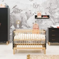 Bopita Lits Bébé Lit Bébé 60x120 Noir Mat Naturel 13 Bopita Lits Bébé Lit Bébé 60x120 Noir Mat Naturel -Lits bébé Soldes lit bebe 60x120 noir mat naturel 5