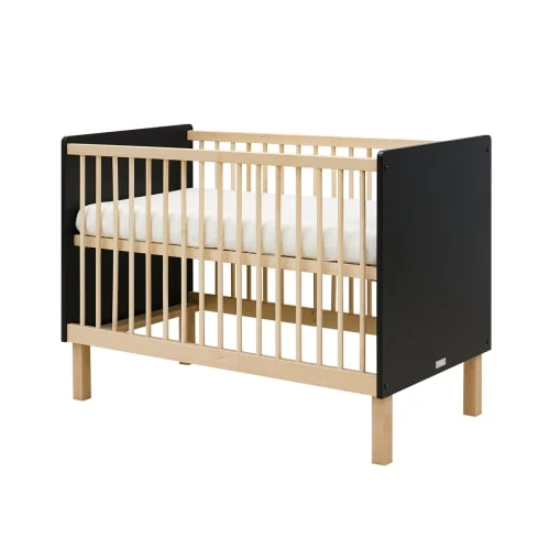 Bopita Lits Bébé Lit Bébé 60x120 Noir Mat Naturel 3 Bopita Lits Bébé Lit Bébé 60x120 Noir Mat Naturel