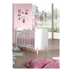 Vipack Lits Bébé Lit Bébé 60x120 Sommier Inclus Blanc -Lits bébé Soldes lit bebe 60x120 sommier inclus blanc 3