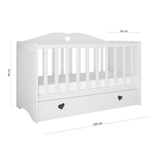 Kocot Kids Lits Bébé Lit Bébé 60x120 Tiroir De Lit Inclus Blanc 5 Kocot Kids Lits Bébé Lit Bébé 60x120 Tiroir De Lit Inclus Blanc – Image 3