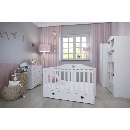 Kocot Kids Lits Bébé Lit Bébé 60x120 Tiroir De Lit Inclus Blanc 6 Kocot Kids Lits Bébé Lit Bébé 60x120 Tiroir De Lit Inclus Blanc – Image 4