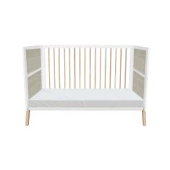 Théo Lits Bébé Lit Bébé 70x140 Cm Bois Et Rotin Neige 6 Théo Lits Bébé Lit Bébé 70x140 Cm Bois Et Rotin Neige -Lits bébé Soldes lit bebe 70x140 cm bois et rotin neige 1
