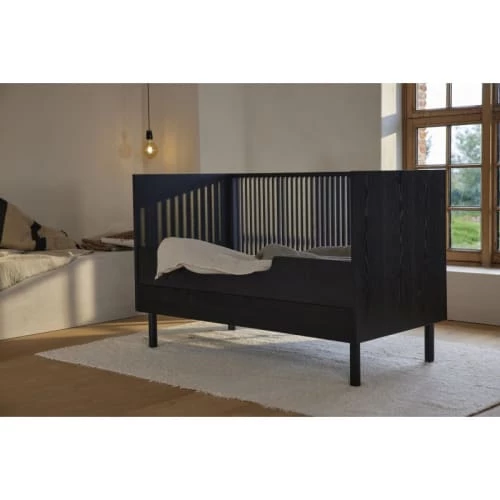 Lignea Kids Lits Bébé Lit Bébé 70x140 Cm évolutif Bois Noir 4 Lignea Kids Lits Bébé Lit Bébé 70x140 Cm évolutif Bois Noir – Image 2