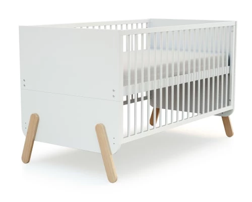 AT4 Lits Bébé Lit Bébé 70x140 évolutif Blanc Et Hêtre Verni 7 AT4 Lits Bébé Lit Bébé 70x140 évolutif Blanc Et Hêtre Verni – Image 5
