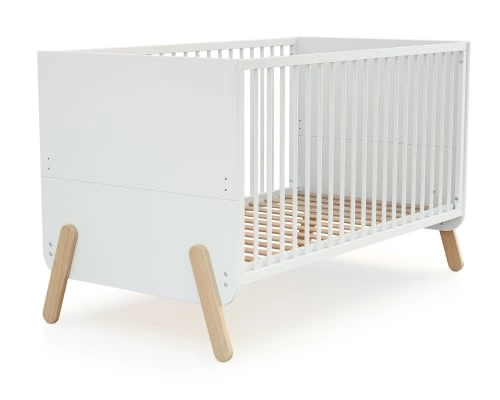 AT4 Lits Bébé Lit Bébé 70x140 évolutif Blanc Et Hêtre Verni 8 AT4 Lits Bébé Lit Bébé 70x140 évolutif Blanc Et Hêtre Verni – Image 6