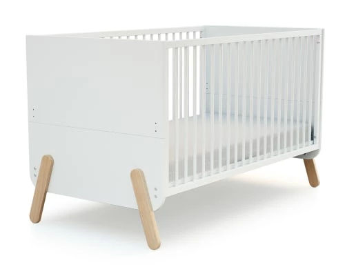 AT4 Lits Bébé Lit Bébé 70x140 évolutif Blanc Et Hêtre Verni 3 AT4 Lits Bébé Lit Bébé 70x140 évolutif Blanc Et Hêtre Verni