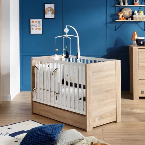 Sauthon Lits Bébé Lit Bébé 86x125x66cm Marron 5 Sauthon Lits Bébé Lit Bébé 86x125x66cm Marron – Image 3