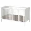 ID Kids Lits Bébé Lit Bébé à Barreaux 70x140 Cm Bois Massif Blanc -Lits bébé Soldes lit bebe a barreaux 70x140 cm bois massif blanc 1