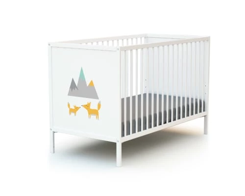 Webaby Lits Bébé Lit Bébé à Panneaux Blanc 3 Webaby Lits Bébé Lit Bébé à Panneaux Blanc