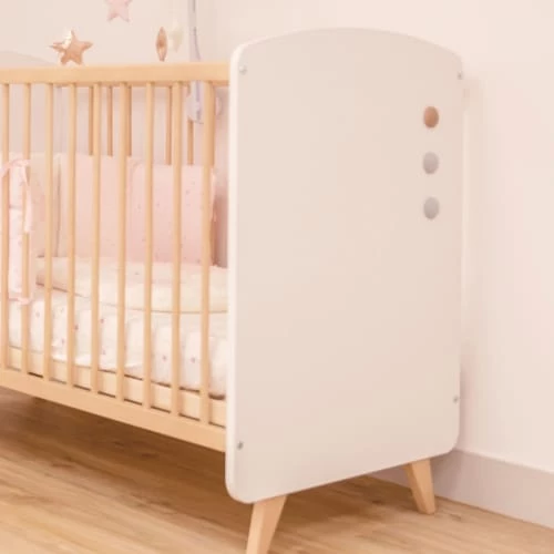 Home Maison Lits Bébé Lit Bébé à Sommier Ajustable Bois Blanc 124x66x95 4 Home Maison Lits Bébé Lit Bébé à Sommier Ajustable Bois Blanc 124x66x95 – Image 2