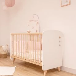 Home Maison Lits Bébé Lit Bébé à Sommier Ajustable Bois Blanc 124x66x95 9 Home Maison Lits Bébé Lit Bébé à Sommier Ajustable Bois Blanc 124x66x95 -Lits bébé Soldes lit bebe a sommier ajustable bois blanc 124x66x95 3
