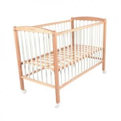 Combelle Lits Bébé Lit Bébé - Bicolore Blanc - 70x140 Cm -Lits bébé Soldes lit bebe bicolore blanc 70x140 cm 2