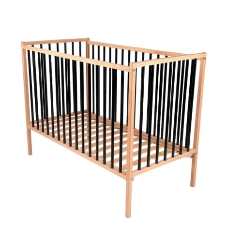 Combelle Lits Bébé Lit Bébé - Bicolore Noir - 60x120 Cm 4 Combelle Lits Bébé Lit Bébé - Bicolore Noir - 60x120 Cm – Image 2