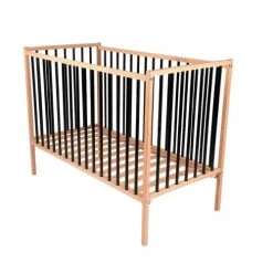 Combelle Lits Bébé Lit Bébé - Bicolore Noir - 70x140 Cm -Lits bébé Soldes lit bebe bicolore noir 70x140 cm 1