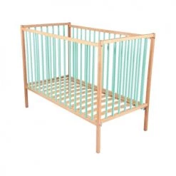 Combelle Lits Bébé Lit Bébé - Bicolore Vert Menthe - 60x120 Cm -Lits bébé Soldes lit bebe bicolore vert menthe 60x120 cm 1
