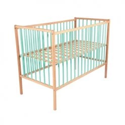 Combelle Lits Bébé Lit Bébé - Bicolore Vert Menthe - 60x120 Cm -Lits bébé Soldes lit bebe bicolore vert menthe 60x120 cm 2