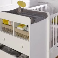 Nateo Concept Lits Bébé Lit Bébé Combiné Blanc -Lits bébé Soldes lit bebe combine blanc 8