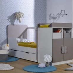 Nateo Concept Lits Bébé Lit Bébé Combiné Blanc Et Lin 8 Nateo Concept Lits Bébé Lit Bébé Combiné Blanc Et Lin -Lits bébé Soldes lit bebe combine blanc et lin 2