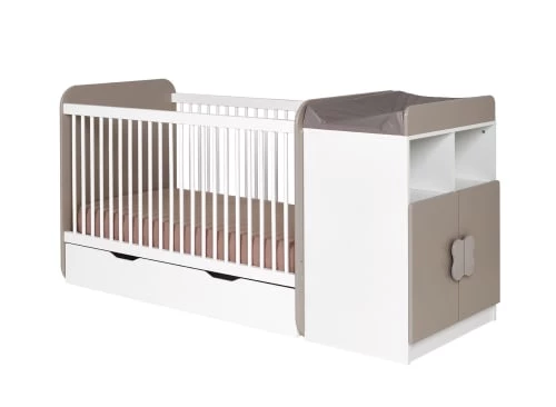 Nateo Concept Lits Bébé Lit Bébé Combiné Blanc Et Lin 3 Nateo Concept Lits Bébé Lit Bébé Combiné Blanc Et Lin