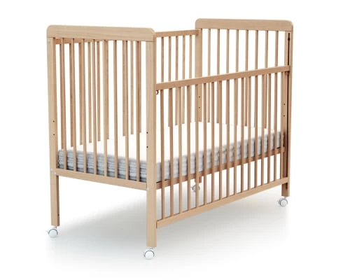 AT4 Lits Bébé Lit Bébé Coulissant 60x120 Hêtre Verni 3 AT4 Lits Bébé Lit Bébé Coulissant 60x120 Hêtre Verni