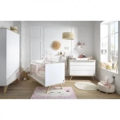 Sauthon Lits Bébé Lit Bébé évolutif 140X70 En Bois Blanc -Lits bébé Soldes lit bebe evolutif 140x70 en bois blanc 2