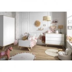 Sauthon Lits Bébé Lit Bébé évolutif 140X70 En Bois Blanc -Lits bébé Soldes lit bebe evolutif 140x70 en bois blanc 3