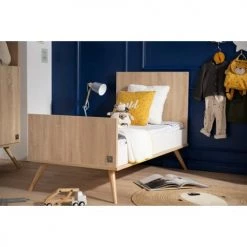 Sauthon Lits Bébé Lit Bébé évolutif 140X70 En Bois Marron -Lits bébé Soldes lit bebe evolutif 140x70 en bois marron 5