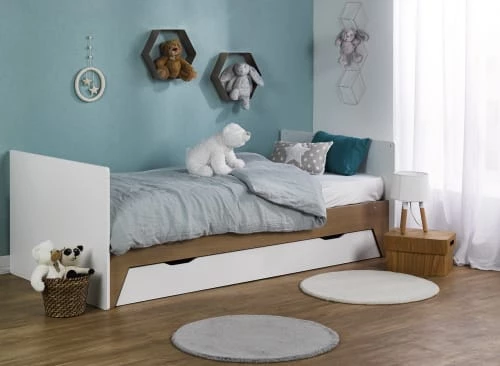 Nateo Concept Lits Bébé Lit Bébé évolutif 3 En 1 Blanc Et Chêne 7 Nateo Concept Lits Bébé Lit Bébé évolutif 3 En 1 Blanc Et Chêne – Image 5