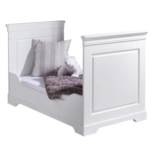 ID Kids Lits Bébé Lit Bébé évolutif 70x140 Cm Bois Massif Blanc 5 ID Kids Lits Bébé Lit Bébé évolutif 70x140 Cm Bois Massif Blanc – Image 3