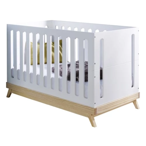 ID Kids Lits Bébé Lit Bébé évolutif 70x140 Cm Bois Massif Blanc 3 ID Kids Lits Bébé Lit Bébé évolutif 70x140 Cm Bois Massif Blanc