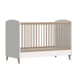 ID Kids Lits Bébé Lit Bébé évolutif 70x140 Cm Effet Bois Blanc Et Bois